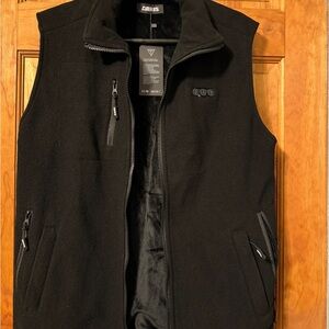Aris Men's Black Heated Electric Fleece Vest